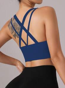 Easithlete 女士无缝日常纯色运动休闲内衣套装 - 彩色 - 查看 4