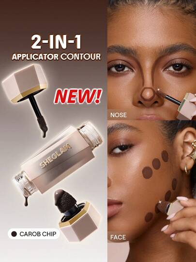 SHEGLAM Precision Sculpt 리퀴드 컨투어 듀오-Carob Chip 브랜드 뷰티 메이크업 화장품 여성과 소녀를 위한 완벽한 겨울 봄 이상적인 Y2K 화려한 패션 생일 밸런타인데이 기프트 파티 준비 완료 최고 색상