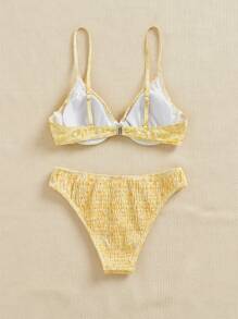 Swim Mod Women's Vacation Beach Swimsuit Set For Summer - Yellow - View 2