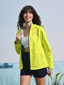 In My Nature 女式户外连帽拉链夹克休闲夹克前拉链连帽户外夹克户外风衣夹克户外休闲夹克，颜色荧光黄，亮黄色夹克，户外徒步夹克，女式休闲夹克，女式跑步夹克，女式徒步夹克，运动服夹克，秋季外套，保暖夹克，户外徒步夹克，透气夹克，多功能夹克，带口袋的户外徒步夹克外套，厚夹克保暖，软壳夹克保暖厚保暖夹克，冬季户外夹克荧光黄夹克