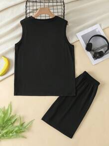 Funny Cartoon Cute & Mischievous Sleepwear For Teenagers & Young Men - Black - View 2