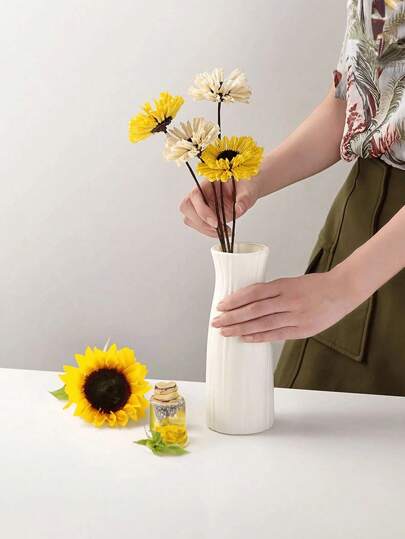 1pc Plastic Indestructible Vase Creative Weddings, Parties, Festivals, Home Donut Vases, Flower Arrangements, Centerpieces, Dining Tafel ations, Hotels, Restaurants, Parties view 8