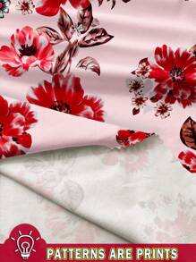 SHEIN Camiseta lisa y pantalones capri con estampado floral - Multicolor - Ver 3