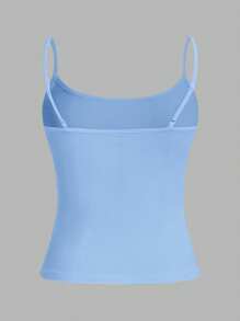 SHEIN PETITE CURVE 3件套加大码女式紧身休闲吊带背心（细肩带），夏季女装3件装吊带背心，适合身材娇小人士