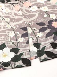 Irokai Japanese Women Traditional Print Kimono Yukata Pajamas, Summer Festival Japanese Women's Traditional Floral Print Green Yukata Bowknot Yukata (Modified Japan Style Kimono Robe), Easy Wearing