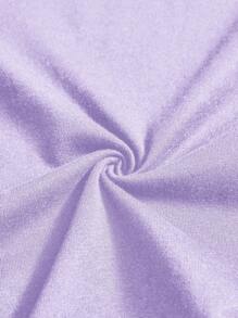 Teen Girls' Casual Pattern Sleeveless Crop Top, Suitable For Summer