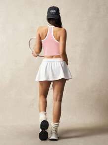 VARSIVA 撞色修身运动露背上衣 - 彩色 - 查看 2