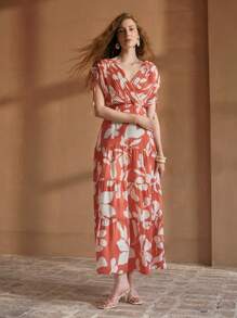 MOTF PREMIUM VESTIDO CON ESTAMPADO COMPLETO Y VOLANTE EN EL BAJO - Multicolor - Ver 4