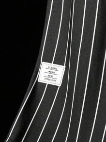 NEON BLANC Maglietta da uomo con toppe a righe e grafica con lettere, stile estivo casual urbano