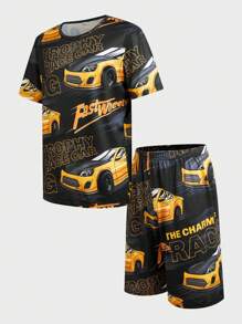 Fun Cartoon Playful Cute Mischievous Men Home Suits Set - Multicolor - View 11