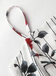 Irokai 女士传统日式印花和服/浴衣，适合夏季节日 - 紅白色 - 查看 7