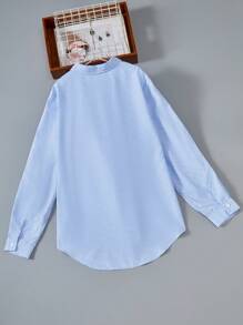 Camicia casual a righe con maniche lunghe per ragazze adolescenti