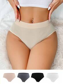 Wedaily 4件套简约经典舒适无缝内裤套装 - 彩色 - 查看 1
