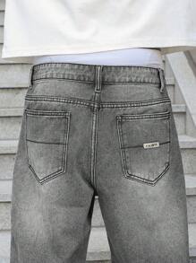 Manfinity EMRG 男士口袋宽松阔腿休闲百搭牛仔短裤