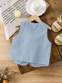 LMoss Kids LMoss 女童编织百搭纯色度假修身休闲上衣