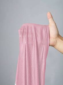 Slaydiva Áo thun lưới tay ngắn 5/8 cổ chữ V rộng rãi, giản dị, tối giản, thời trang xuân/hè 2025 dành cho nữ, có in số 07 và nơ, phù hợp cho mùa hè, thể thao - Nhiều màu - Xem 4