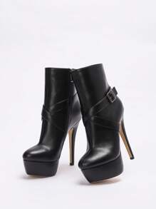 Cuccoo CUCCOO LuxiPop Botas de plataforma con cordones de suela gruesa hasta el tobillo para mujer, impermeables, de tacón alto, botas de moda sexy para discoteca, Halloween, Navidad, fiesta