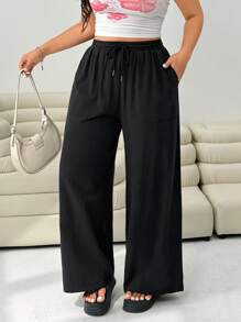 Solflare بنطال موسمي ربيعي/صيفي بلون أساسي بسيط لأحجام كبيرة - متعدد الألوان - مشاهدة 3