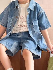 SHEIN 男童牛仔两件套服装