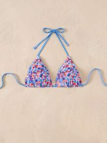 Swim Mod Áo bikini hở lưng họa tiết hoa nhỏ xinh xắn dễ thương đi biển cho nữ - Nhiều màu - Xem 3