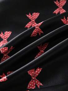 Sweet & Cute Spring Tween Girls Bow Print Pajama Set Top & Shorts