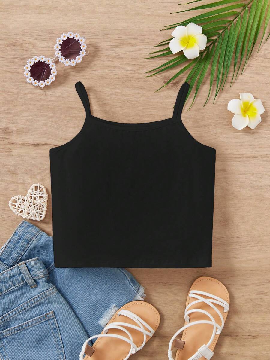 青少年女孩休闲无袖背心，适合夏季