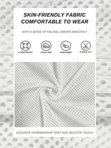 Easithlete Damska sportowa koszulka polo, materiał siateczkowy, modny kontrastowy kolor, odzież sportowa do tenisa i golfa, stylowe koszulki polo do treningu na świeżym powietrzu - Biały - Zobacz 7