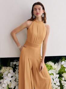 MOTF PREMIUM Mono con bolsillos plisados en diagonal - Naranja - Ver 2