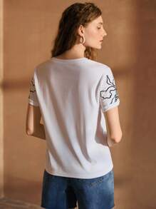 MOTF PREMIUM T-SHIRT À MANCHES COURTES AVEC BRODERIE