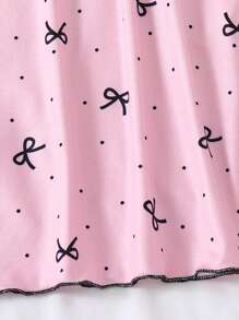 Genkimix Kids 2 st/set stickad nattlinne med fjärilsmönster för flickor, sommar