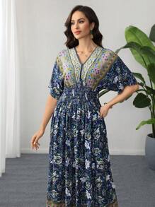 Lacomfia 2025 Fashion New Design Women Long Dress, Suitable For Holiday - Navy Blue - View 6