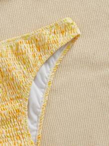 Swim Mod Women's Vacation Beach Swimsuit Set For Summer - Yellow - View 5