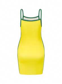 فستان عادي للفتاة الصغيرة بطبعة حرف البرازيل على الحزام، مجموعة متطابقة لأمي وابنتها (تباع القطعتان بشكل منفصل)