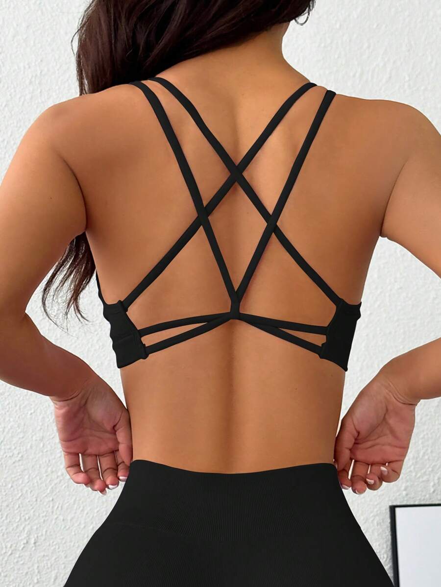 Slayform 女士无缝日常纯色运动休闲内裤 - 黑色 - 查看 1