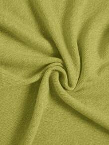 Elaquor Plus Size Women Metal Shell Decor V-Neck Knitted Sweater Vest In Fall/Winter - Green - View 8