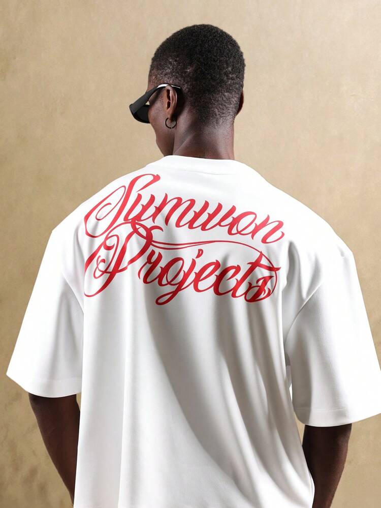 Minimalist Script Logo Boxy Streetwear T-Shirt