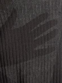 DAZY Solid Half Button Crop Top Without Cami Top Festival Sheer - Black - View 8