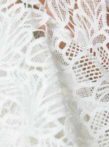 Aveloria Rosie Elegant Lace Hollow-Out Mermaid Dress, Graceful Elegant, Round Neck, Half Sleeve Design