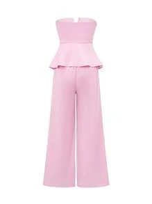 Elenzga Women Two Pieces Outfits For Daily Wear - Pink - View 8