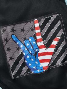 PETSIN 1 Piece Of Independence Day Star Hand Striped Printed Pet Vest - Multicolor - View 4
