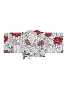 Irokai 日本女士传统花卉印花浴衣两件套，适合夏季节日