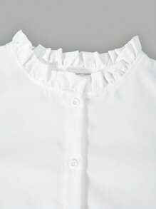 2 chiếc/bộ áo cánh dài tay cổ tròn cho bé gái tuổi mới lớn & váy vest dệt trang trí nơ, trang phục thường ngày, xuân/hè - Hồng - Xem 3