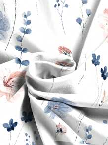 EMERY ROSE 大码休闲节日花卉泡泡袖衬衫夏季女装复活节波西米亚文艺复兴博览会婚礼宾客礼服女式母亲节简约时尚度假 - 彩色 - 查看 3