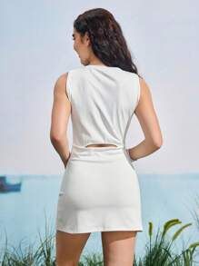 SHEIN In My Nature Rochie de vară casual pentru femei, cu căptușeală