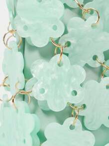 SHECARRY 女士花卉装饰时尚日常单肩包 - 綠色 - 查看 5