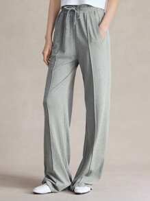 Briarwyn Casual Solid Color Knit Loose Wide Leg Sports Jogger Pants Women Summer Clothing Women Clothing Pants,Fall Women Clothes,Back To School Clothes,Old Money Clothes,Casual Maxi Sports Trousers