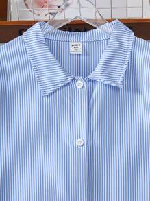 Camicia casual a righe con maniche lunghe per ragazze adolescenti