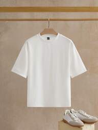 Manfinity NXTstreet Men Casual Solid Drop Shoulder Tee For Summer