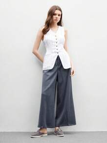 CUCCOO BIZCHIC 女士金属装饰休闲平底乐福鞋 - 灰色 - 查看 10
