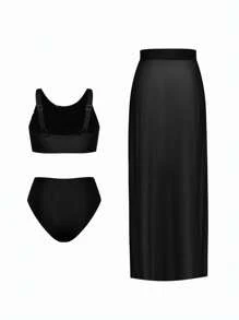 Elenzga Summer Fashion Sexy Two-Piece Swimsuit & Beach Cover Up
